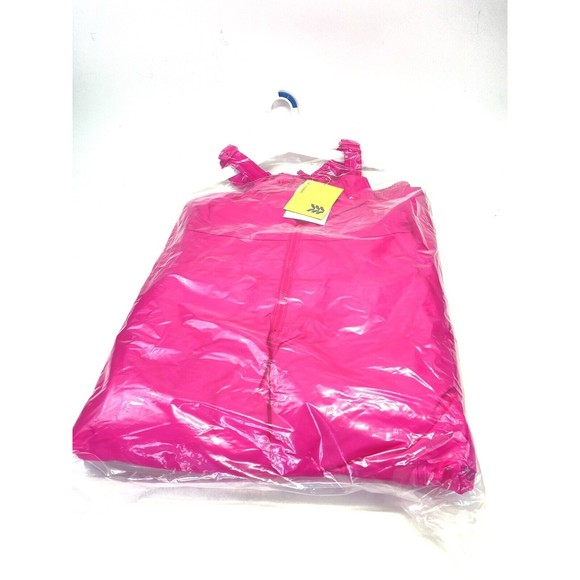 All In Motion Girls Snow Bib snowsuit ski Pants Pink Water Resistant L 10/12 - Picture 4 of 7